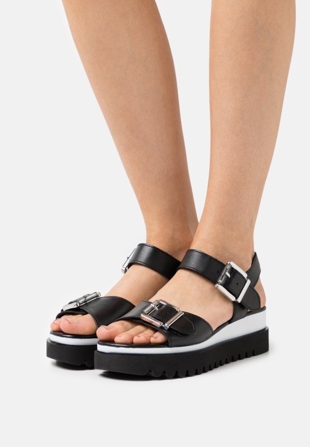Gabor Platform Sandals Black