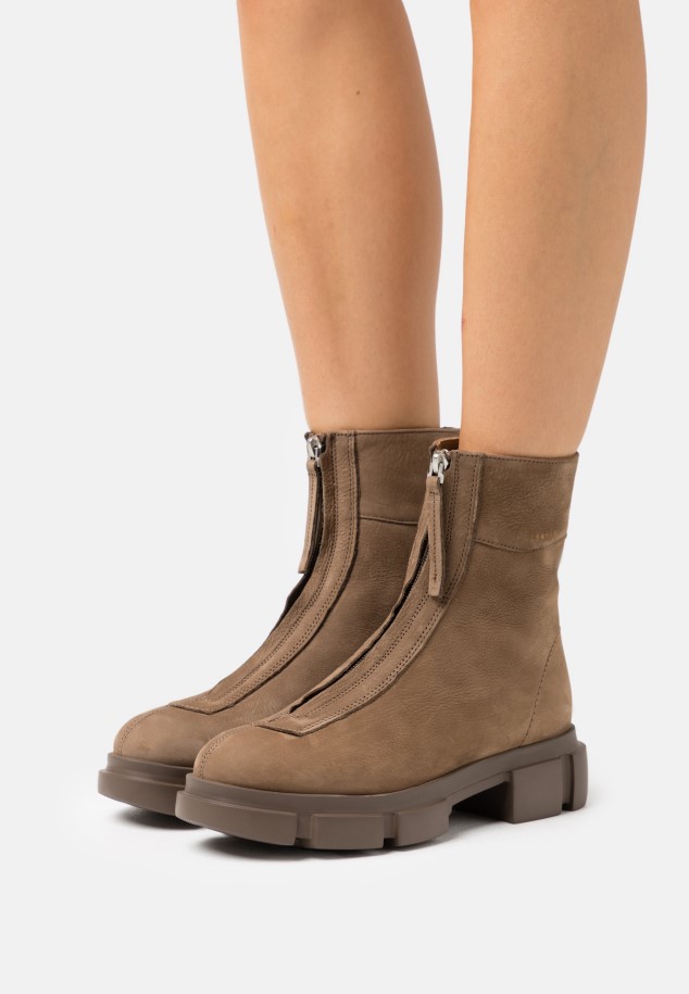 Altsilber Gabor Platform Ankle Boots