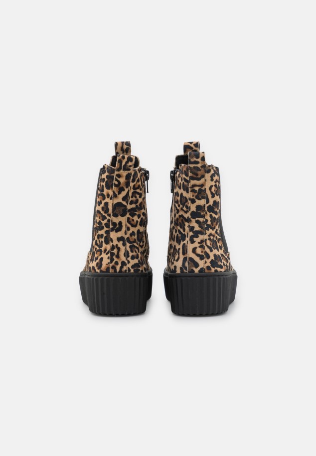 Natural Gabor Platform Ankle Boots