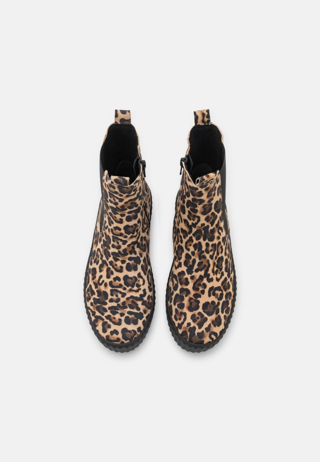 Natural Gabor Platform Ankle Boots