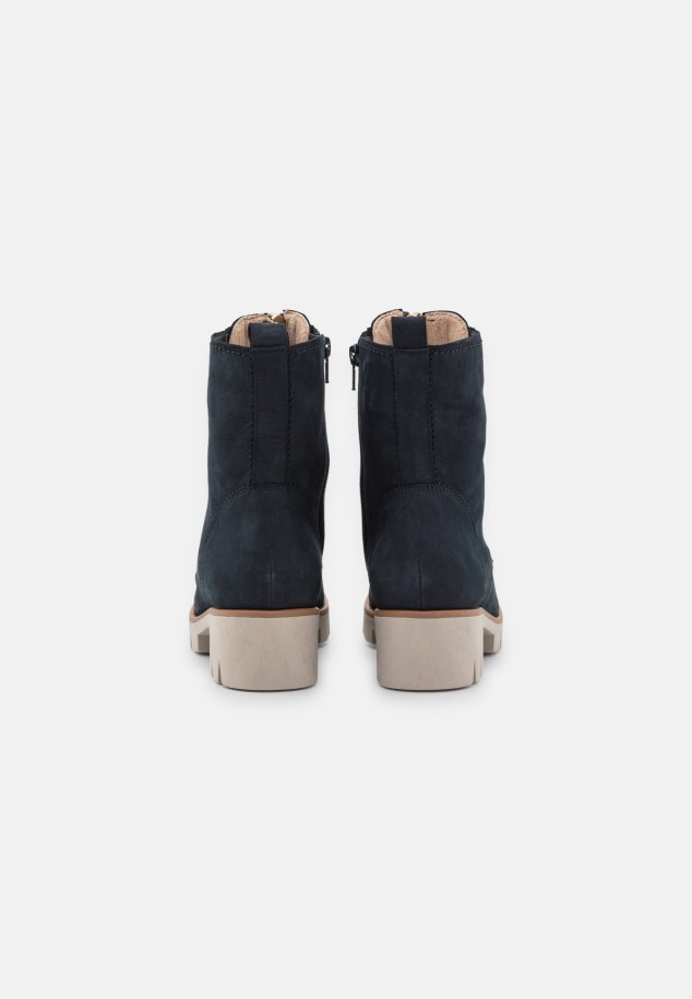 Gabor Night Blue Platform Ankle Boots