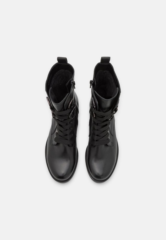 Lace-Up Ankle Boots Black Gabor