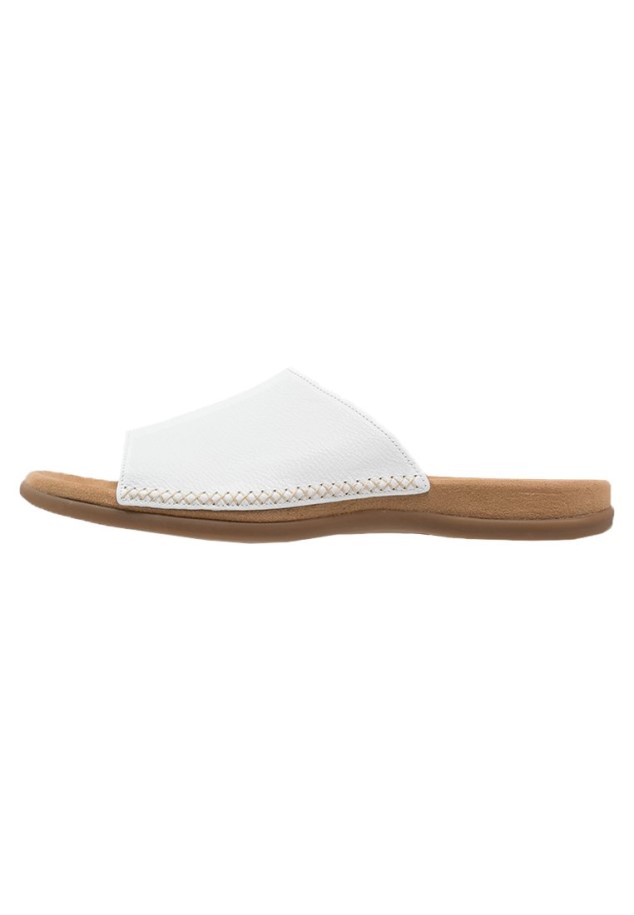 White Gabor T-Bar Sandals