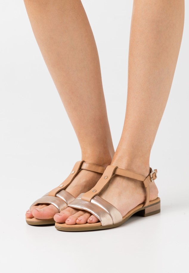 Rabbit/Silk/Peanut Gabor Platform Sandals