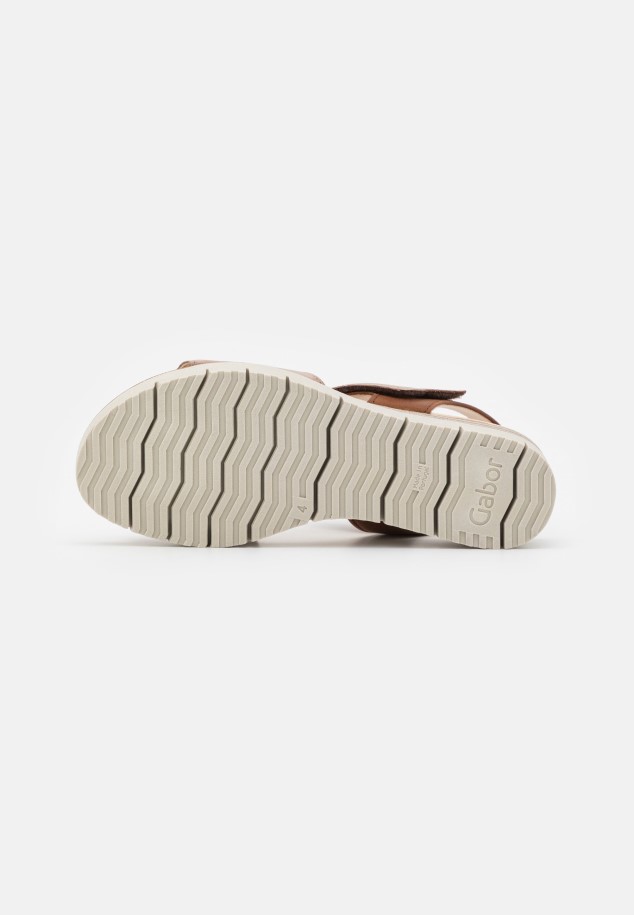 Rabbit/Silk/Peanut Gabor Platform Sandals