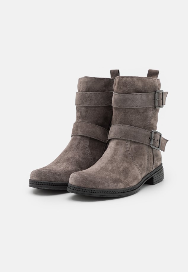 Grey Gabor Cowboy/Biker Ankle Boot