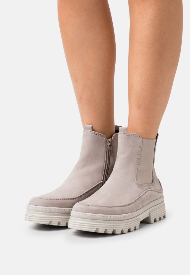 Grey Gabor Cowboy/Biker Ankle Boot