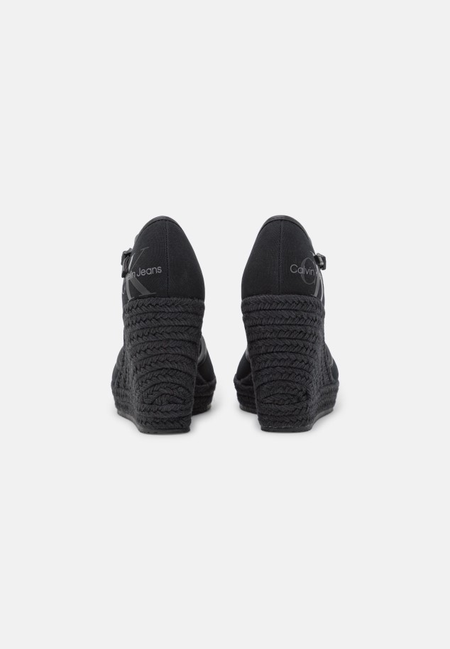 Black Gabor Wedge Close Toe - Platform Heels