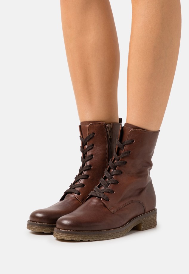 Gabor Lace-Up Ankle Boots Black Women