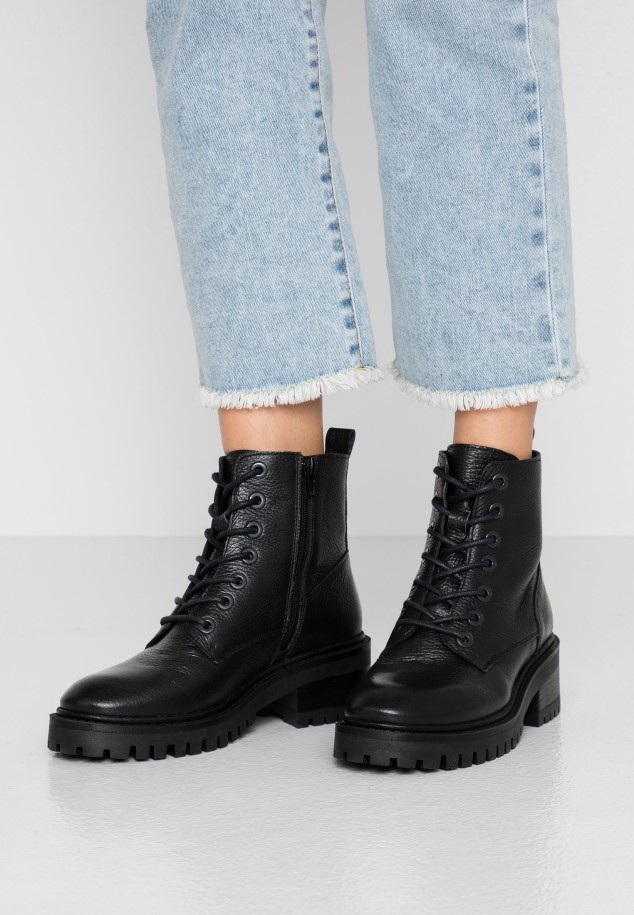 Gabor Lace-Up Ankle Boots Black Women