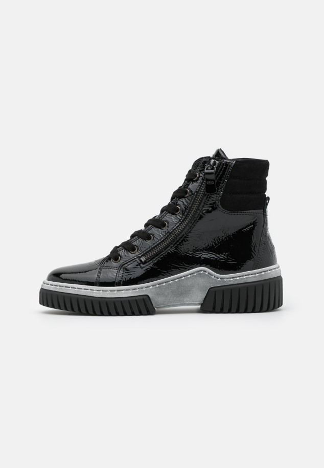 Gabor Platform Ankle Boots Black