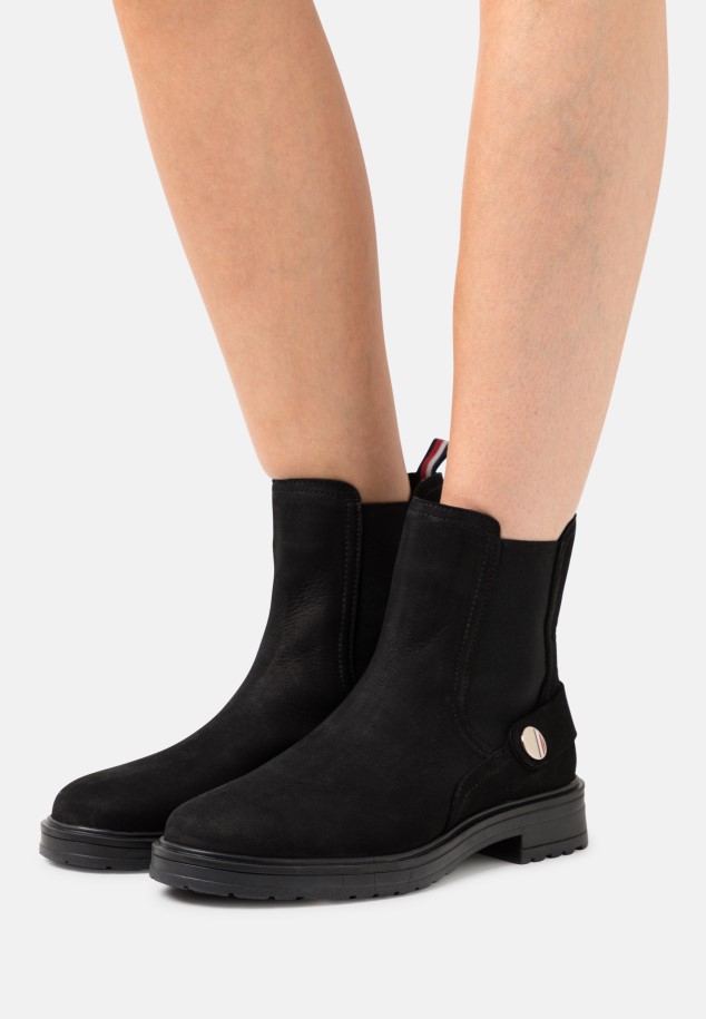 Gabor Platform Ankle Boots Black