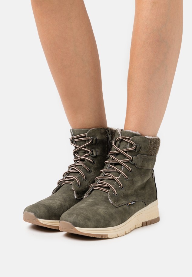 Lace-Up Ankle Boots Gabor Dark Rose