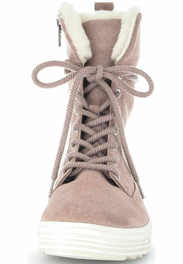 Lace-Up Ankle Boots Gabor Dark Rose