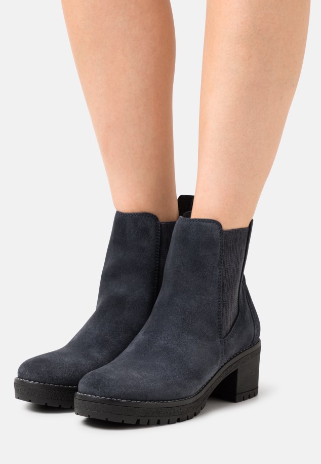 Dark Blue Lace-Up Ankle Boots Gabor