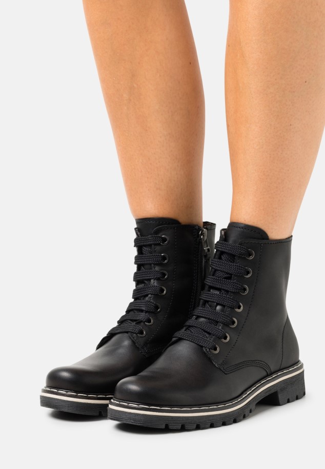Gabor Lace-Up Ankle Boots Black