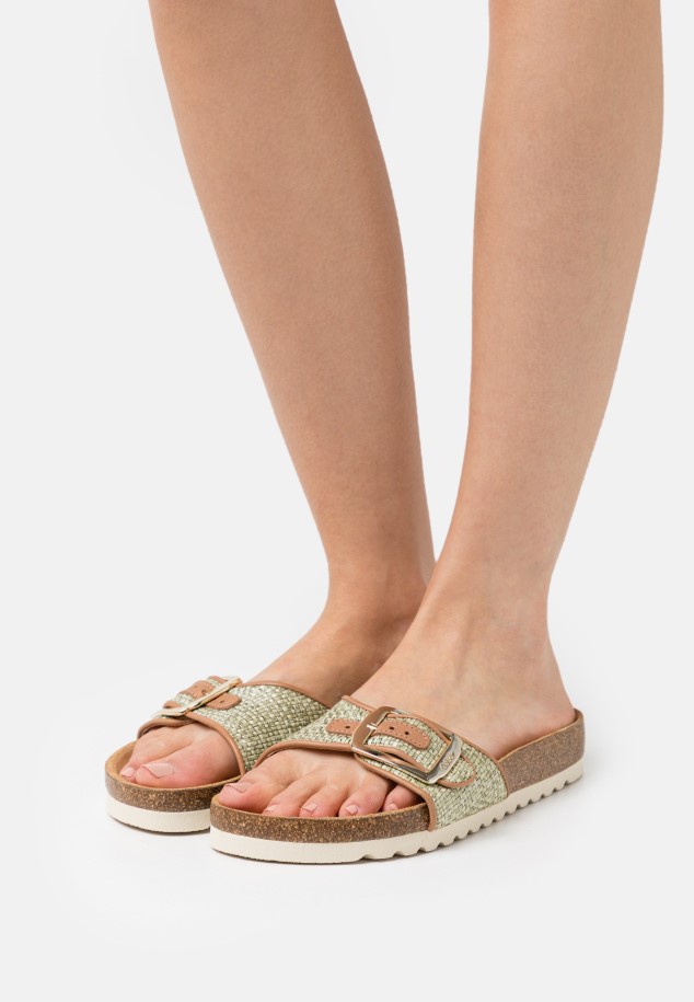 Black T-Bar Sandals Gabor