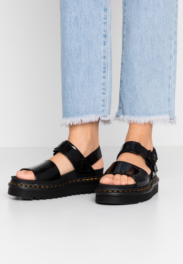 Black T-Bar Sandals Gabor