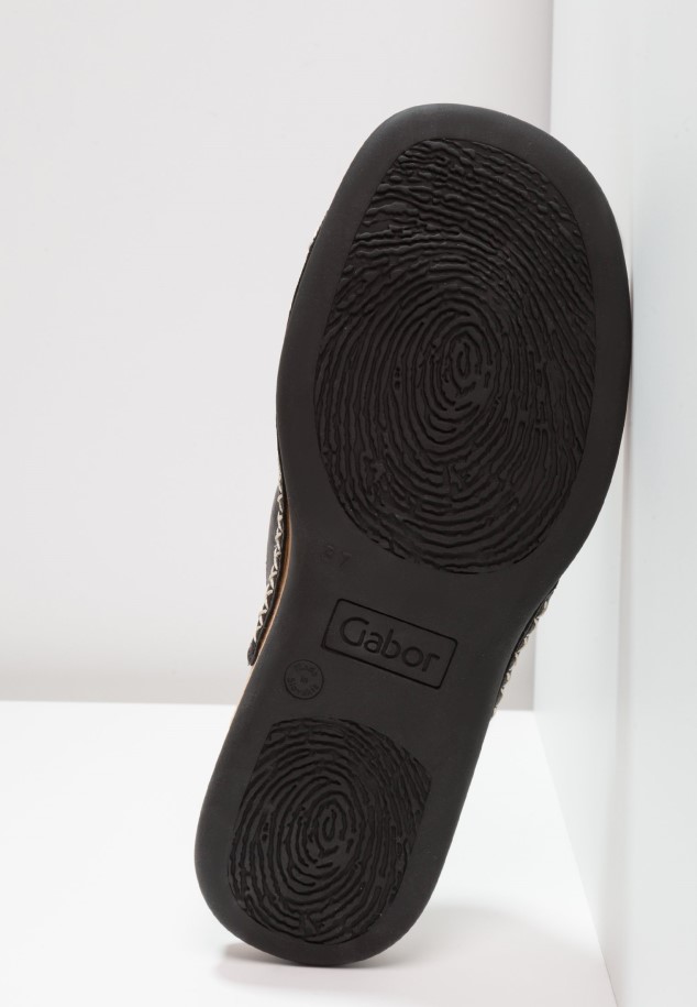 Black T-Bar Sandals Gabor