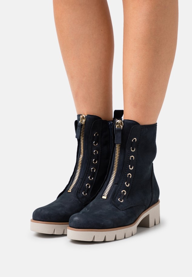 Lace-Up Ankle Boots Gabor Dark Blue