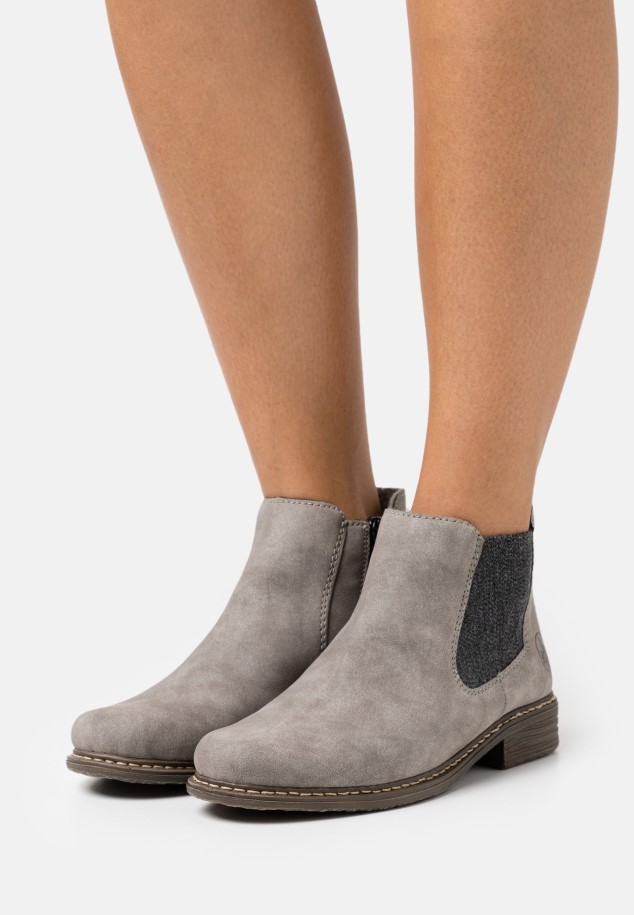 Pepper/Grau Platform Ankle Boots Gabor