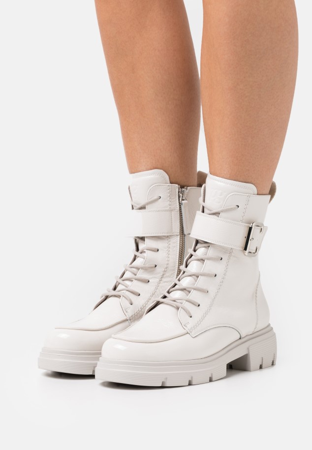 Fango/Dust Gabor Lace-Up Ankle Boots