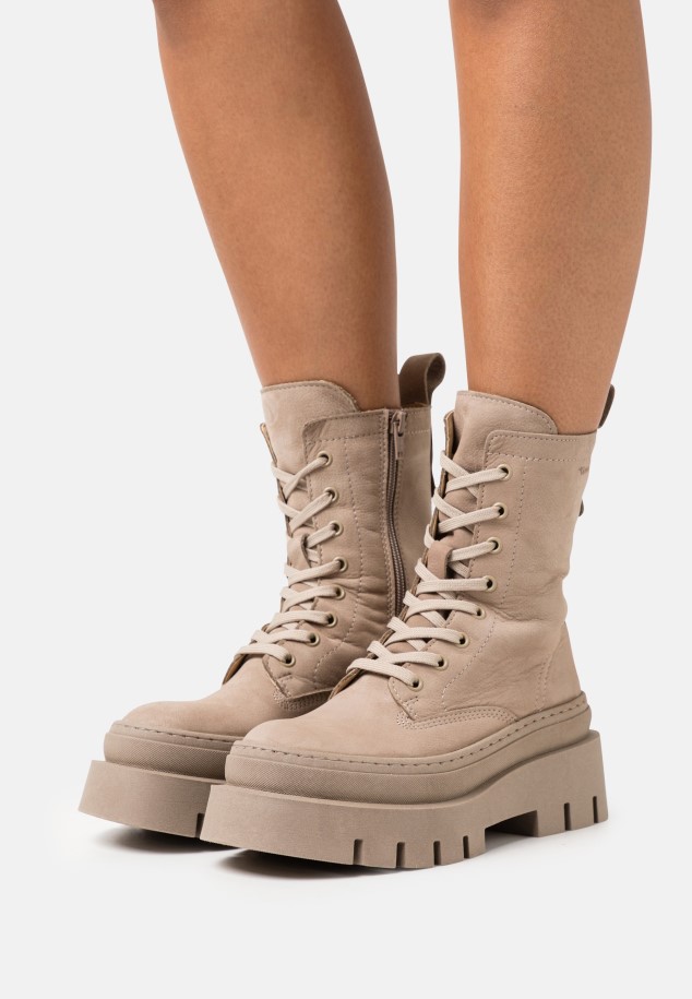 Fango/Dust Gabor Lace-Up Ankle Boots