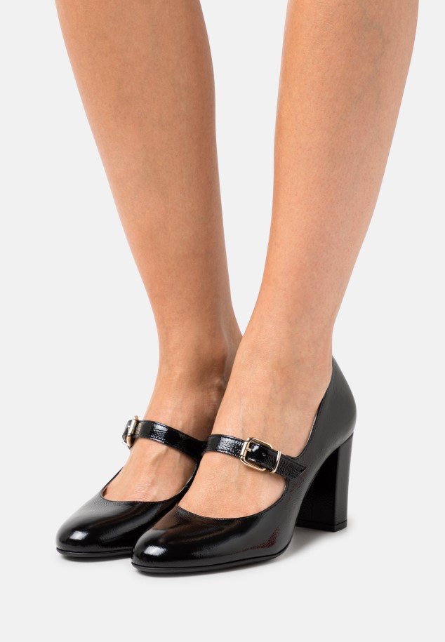 Gabor Dark Blue Leather - Classic Heels