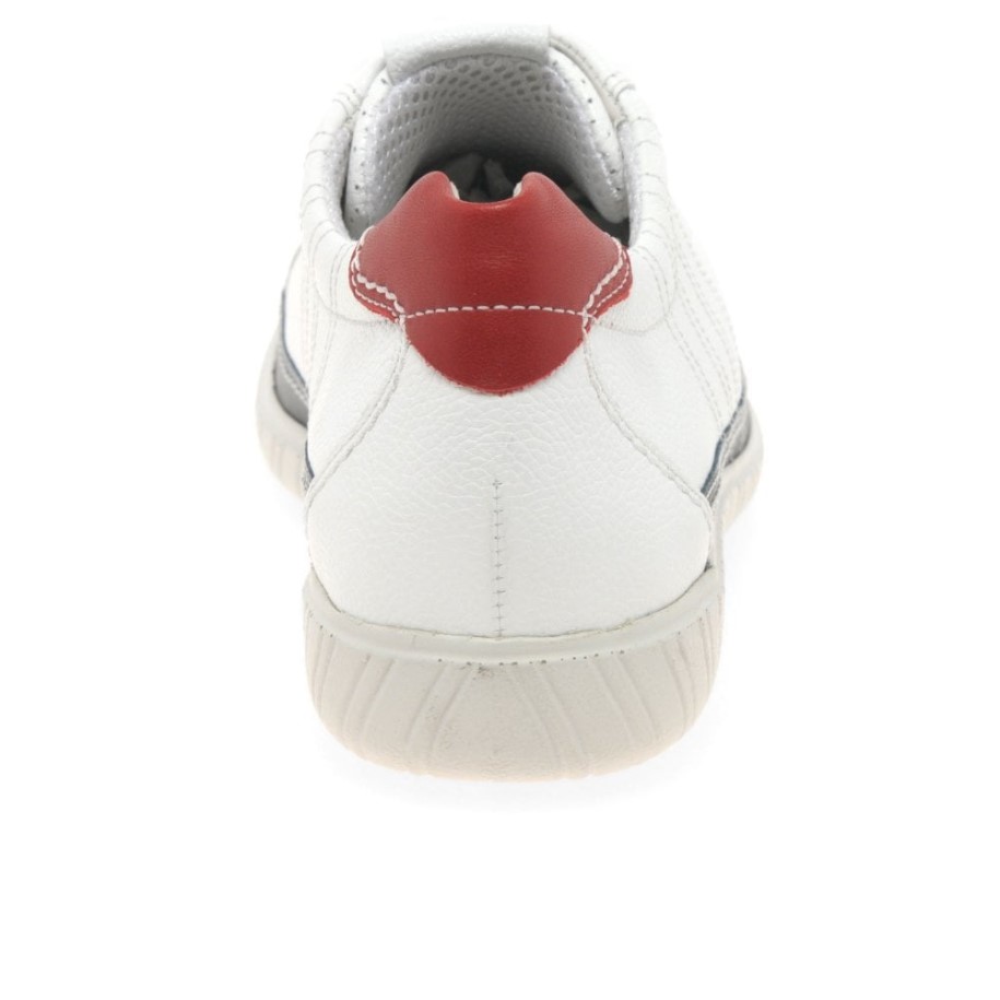 Amulet Womens Wide Fit Sneakers White/Navy/Red Gabor