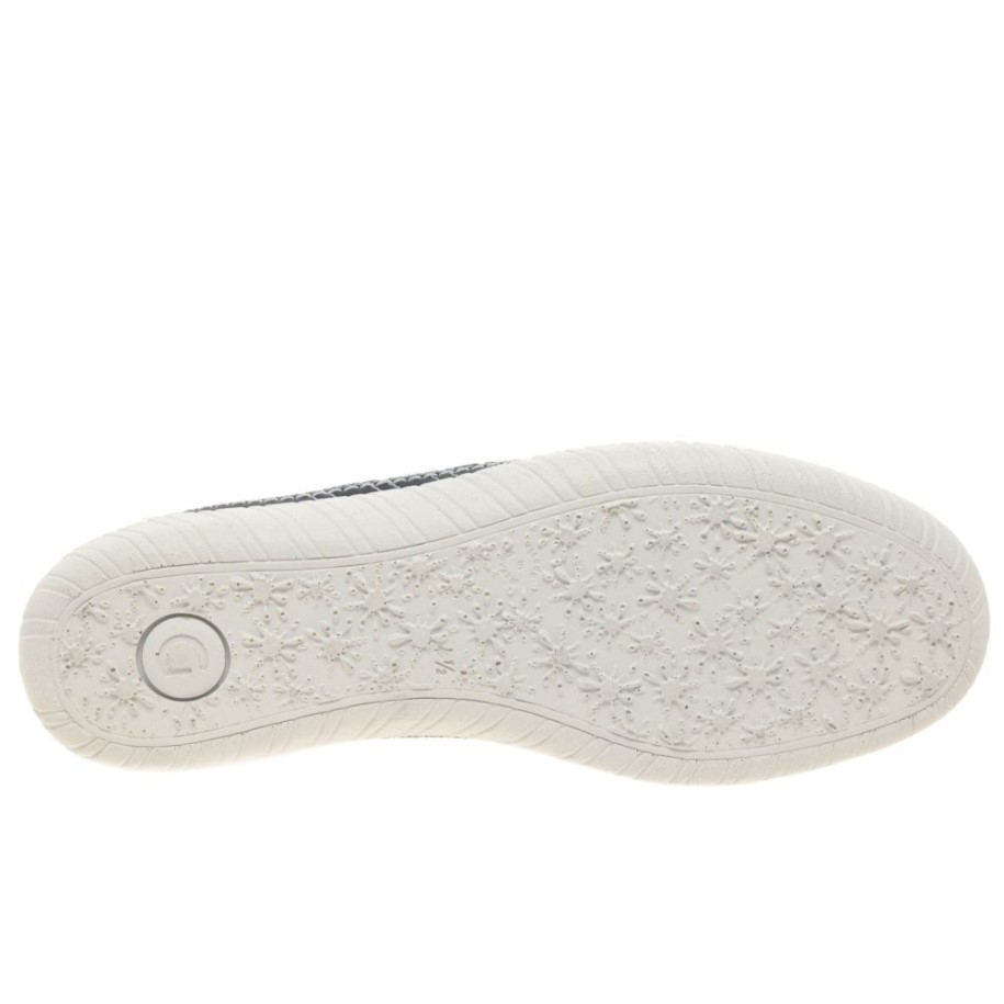 Amulet Womens Wide Fit Sneakers White/Navy/Red Gabor