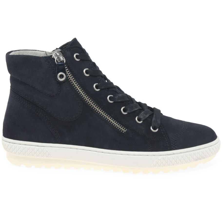 Atlantic Suede/Metallic Gabor Bulner Ladies Casual Ankle Boots