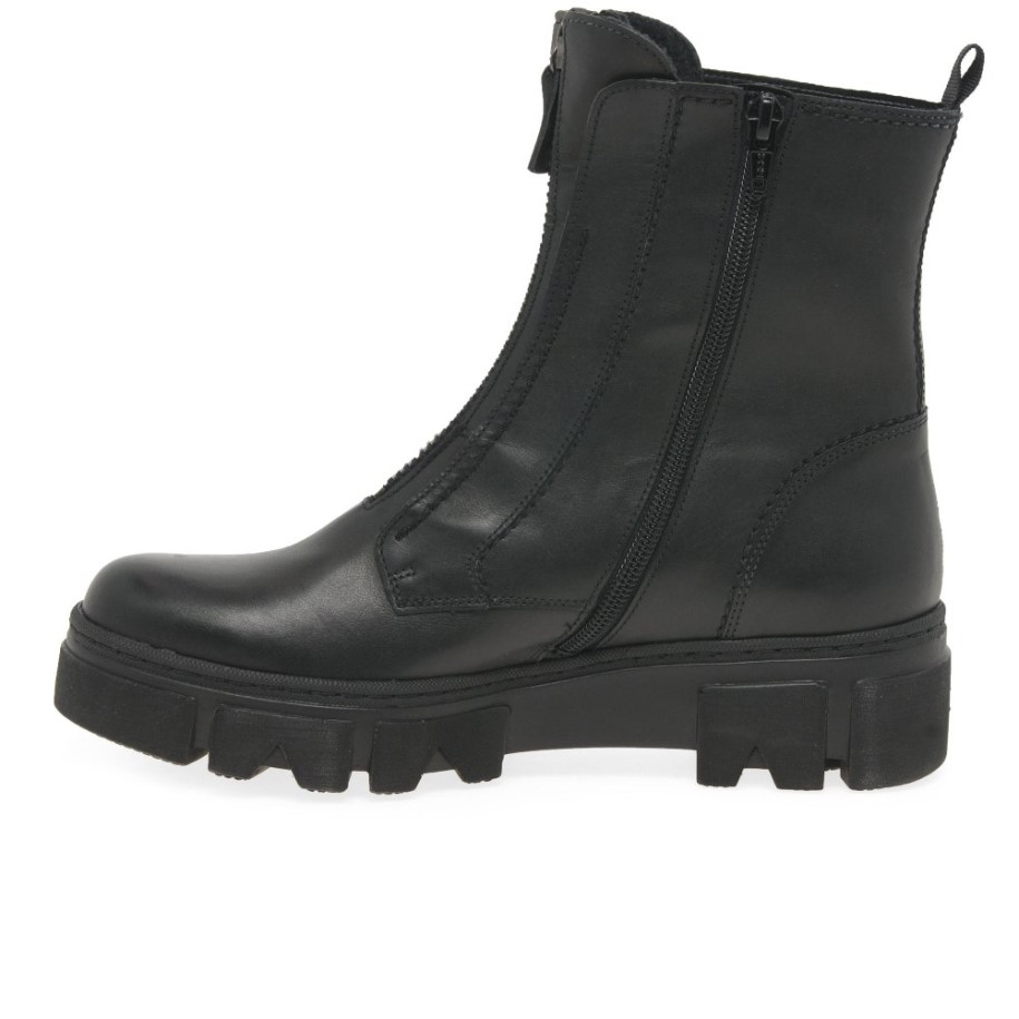 Black Gabor Joy Womens Biker Boot