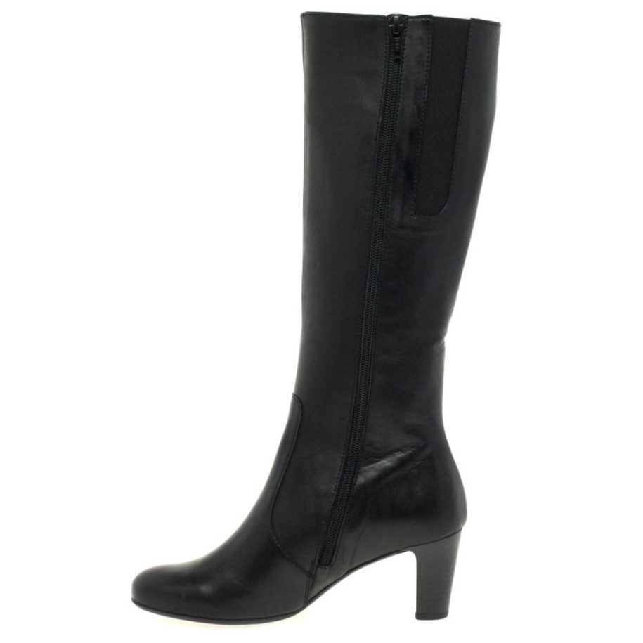 Black Gabor Maybe S Womens Fashion Slim Fitting Long Boot