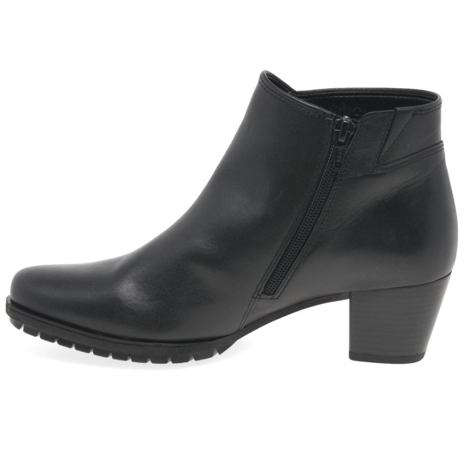 Black Gabor Olivetti Womens Zip Fastening Ankle Boots