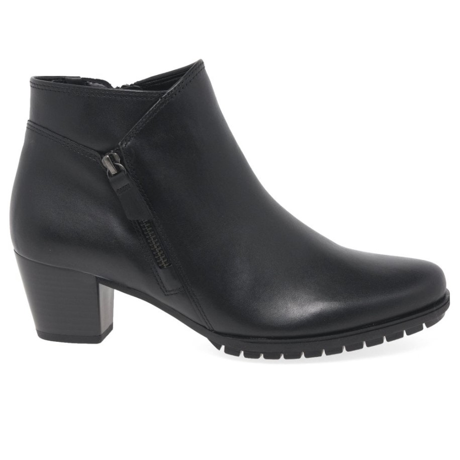 Black Gabor Olivetti Womens Zip Fastening Ankle Boots