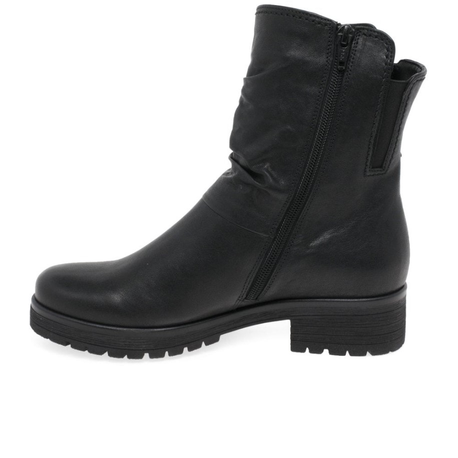 Black Gabor Zola Womens Biker Boots