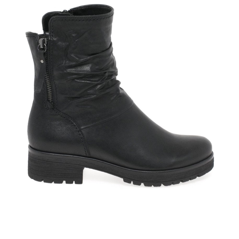 Black Gabor Zola Womens Biker Boots
