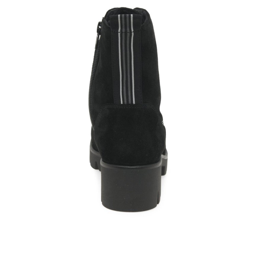 Black Suede Gabor Baccara Womens Fashion Ankle Boots