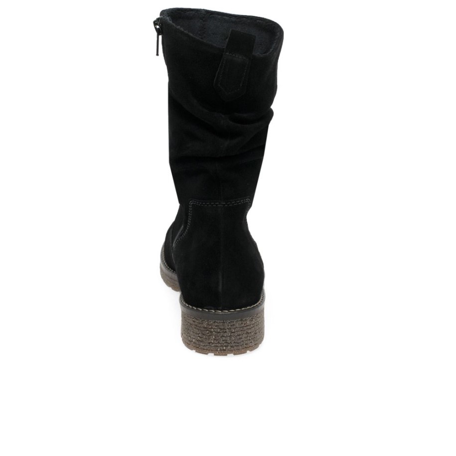 Black Suede Gabor Mya Womens Ankle Boots