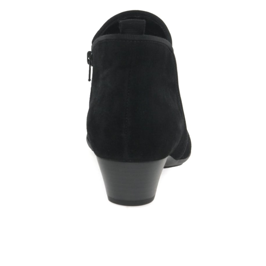 Black Suede Trudy Womens Ankle Boots Gabor