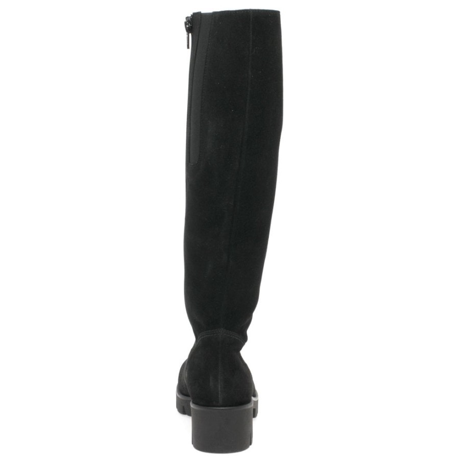 Bram( M) Womens Long Boots in Black Nubuck Gabor