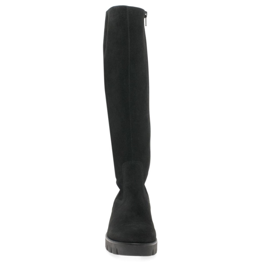 Bram( M) Womens Long Boots in Black Nubuck Gabor