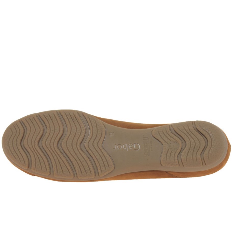 Brandy Nubuck Gabor Ruffle Womens Punched Detail Casual Shoes