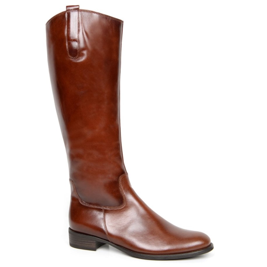 Brook M Womens Medium Calf Fitting Long Boots Gabor in Sattel