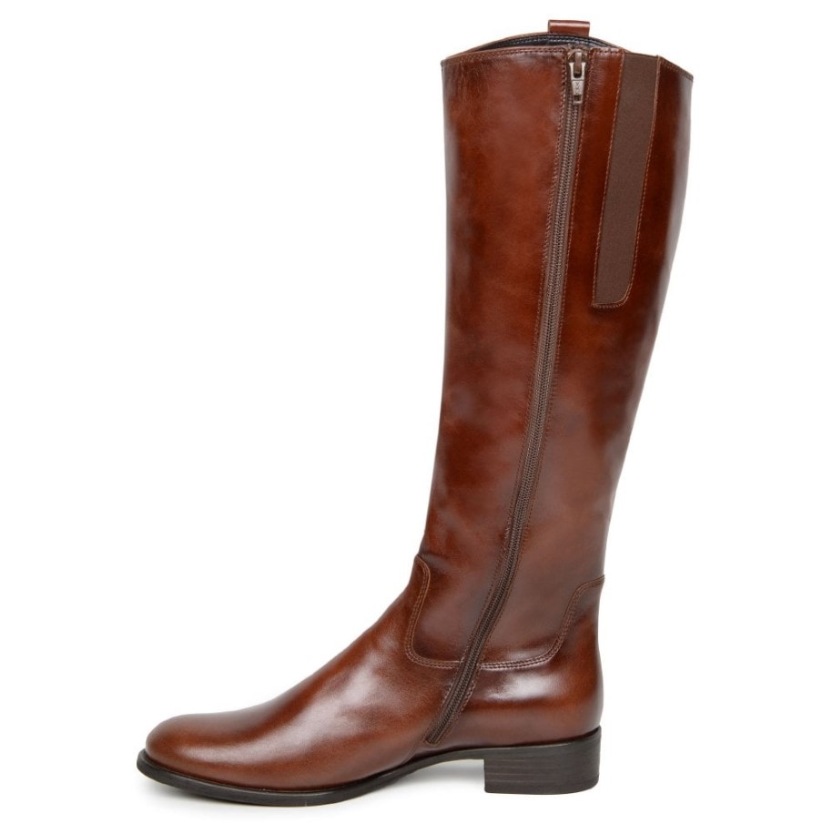 Brook M Womens Medium Calf Fitting Long Boots Gabor in Sattel