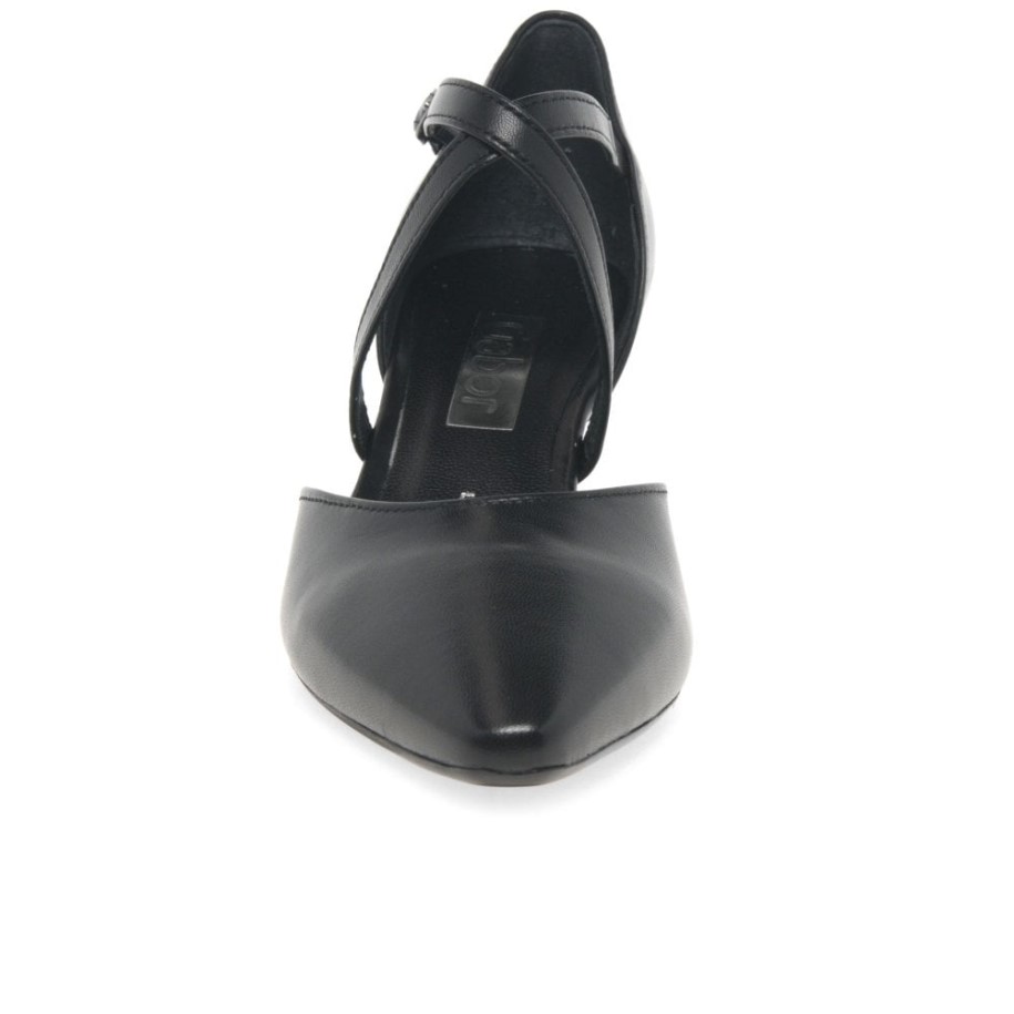 Callow Womens Modern Cross Strap Court Shoes Black Gabor