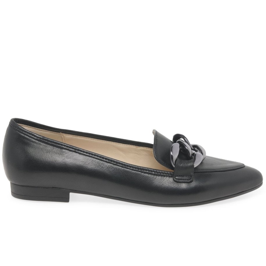 Carol Ladies Shoes Black Leather Gabor