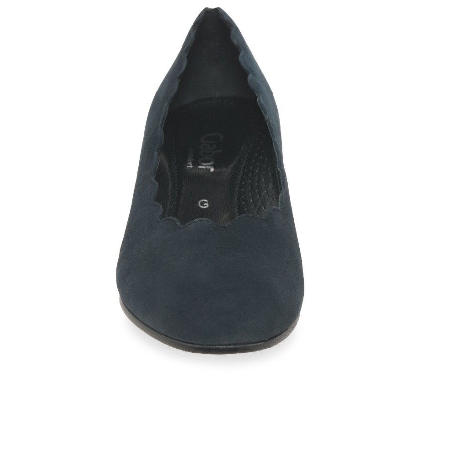 Dark Blue Suede Gigi Womens Court Shoes Gabor