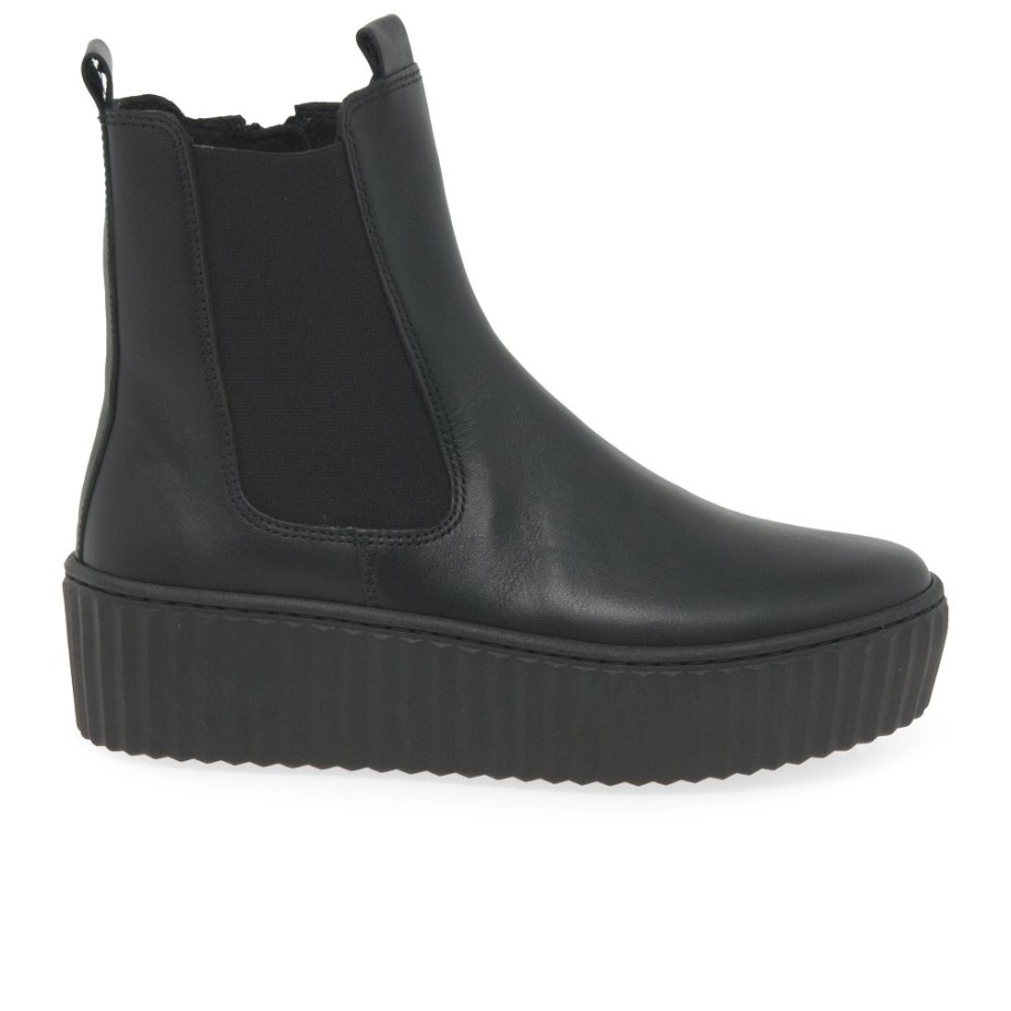 December Ladies Chelsea Boots Gabor Black