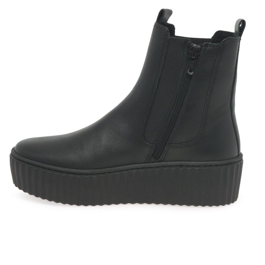 December Ladies Chelsea Boots Gabor Black